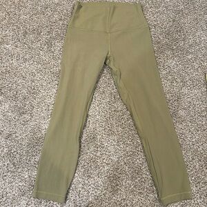 Lululemon align crop 23" inseam in green. Size 6.